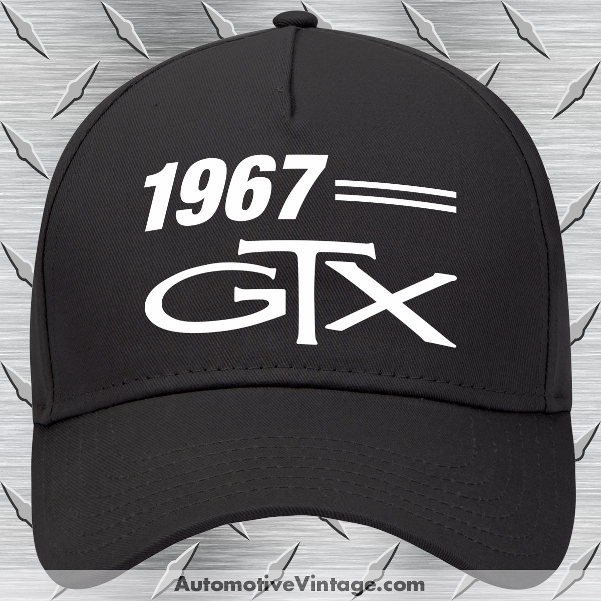 1967 Plymouth GTX Car Model Hat Black Car Model Hat