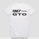 1967 Pontiac Gto Classic Muscle Car T-Shirt White / S Model T-Shirt