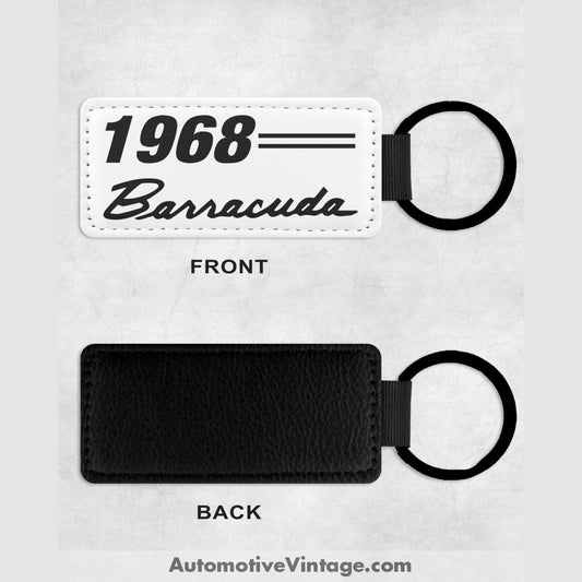 1968 Plymouth Barracuda Leather Car Key Chain Model Keychains