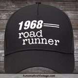 1968 Plymouth Road Runner Car Hat Black Model