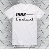 1968 Pontiac Firebird T-Shirt White / S Car Model T-Shirt