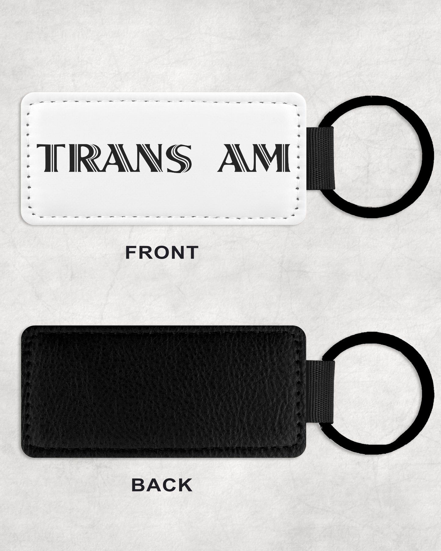 1969-1972 Pontiac Trans Am Emblem Leather Car Keychain