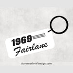 1969 Ford Fairlane Car Model Metal Keychain Keychains