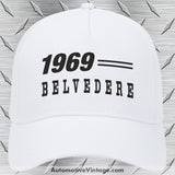 1969 Plymouth Belvedere Car Model Hat White