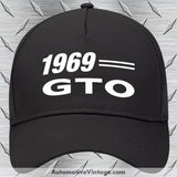 1969 Pontiac Gto Car Model Hat Black