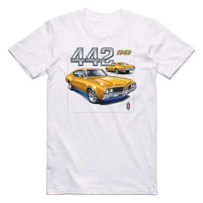 1969 69 Oldsmobile 442 Retro Muscle Car T-shirt