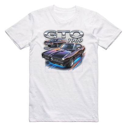 1969 69 Pontiac GTO Retro Muscle Car T-shirt
