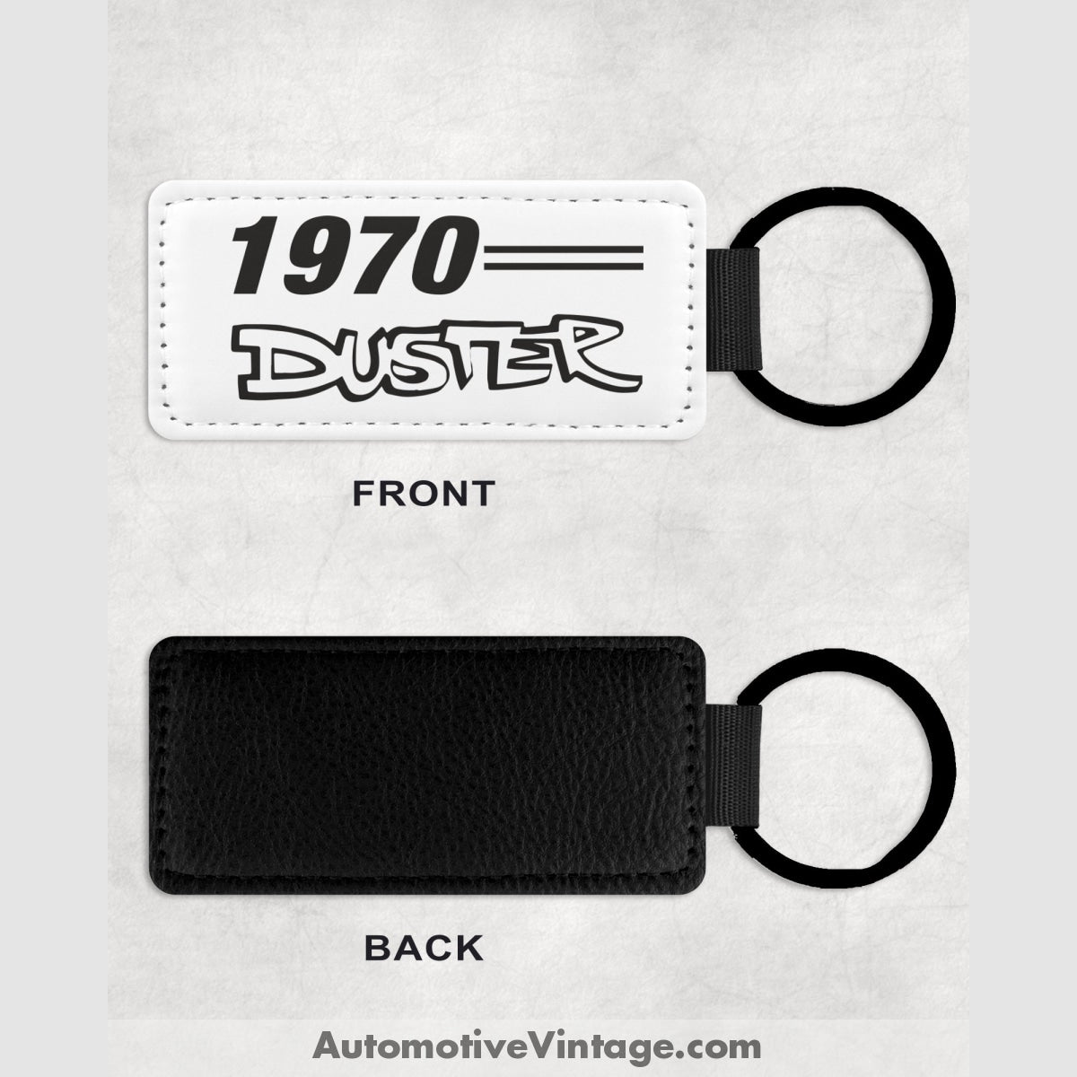 1970 Plymouth Duster Leather Car Key Chain Model Keychains