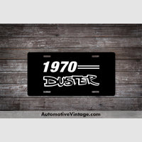 1970 Plymouth Duster License Plate Black With White Text Car Model