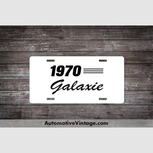 1970 Ford Galaxie License Plate White With Black Text Car Model
