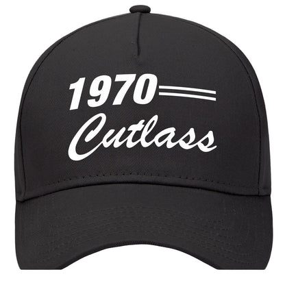 1970 Oldsmobile Cutlass Car Baseball Cap Hat Black Model