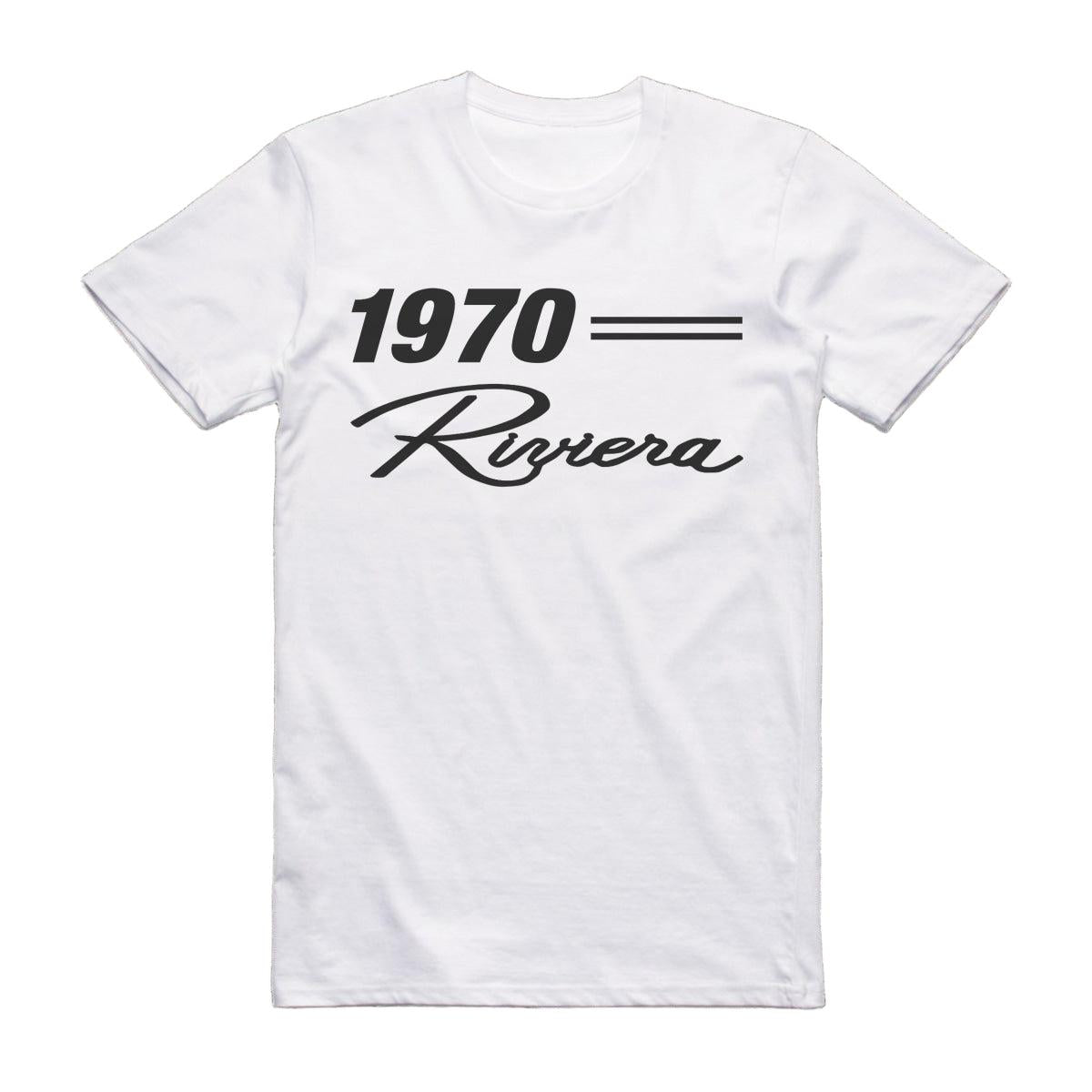 1970 Buick Riviera Classic Car T-Shirt White / S Model T-Shirt
