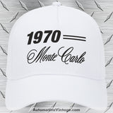 1970 Chevrolet Monte Carlo Classic Car Hat White Model