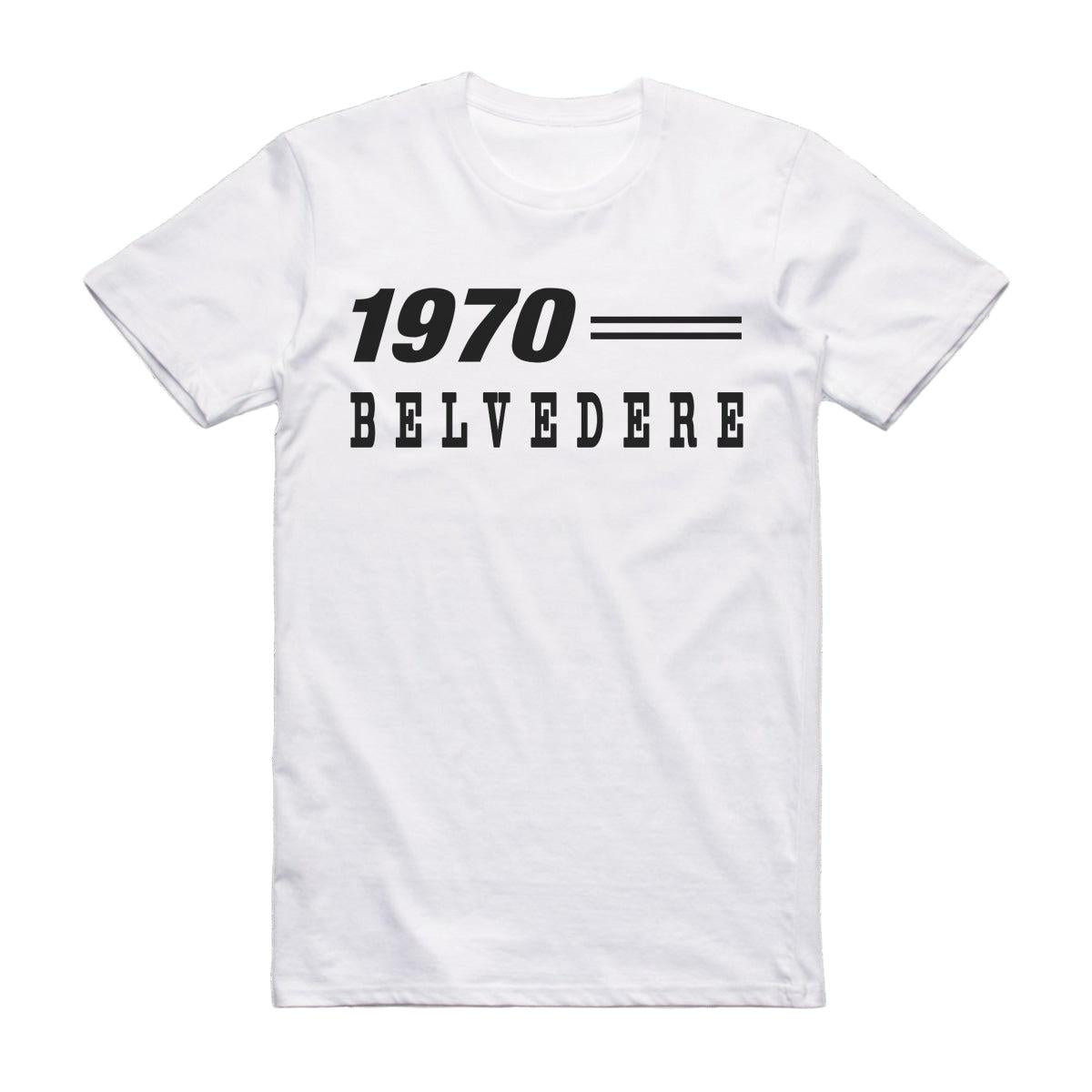 1970 Plymouth Belvedere Car T-Shirt White / S Model T-Shirt