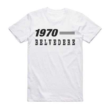 1970 Plymouth Belvedere Car T-Shirt White / S Model T-Shirt