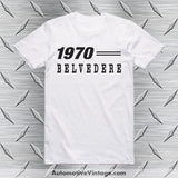 1970 Plymouth Belvedere Car T-Shirt White / S Model T-Shirt