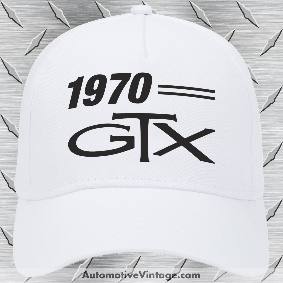 1970 Plymouth GTX Car Model Hat White Car Model Hat