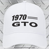 1970 Pontiac Gto Car Model Hat White