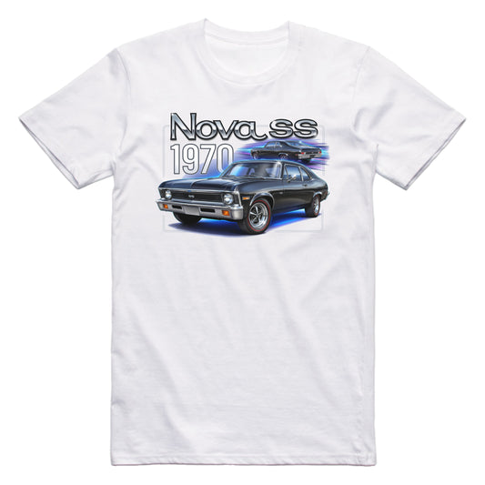 1970 70 Chevrolet Nova SS Retro Muscle Car T-shirt