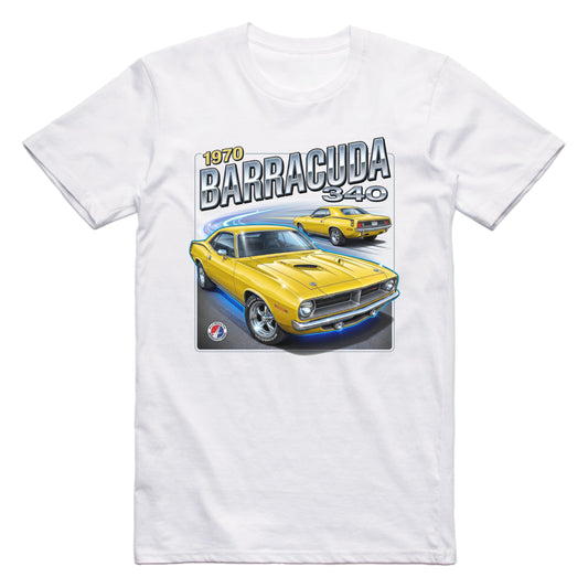1970 70 Plymouth Barracuda 340 Retro Muscle Car T-shirt