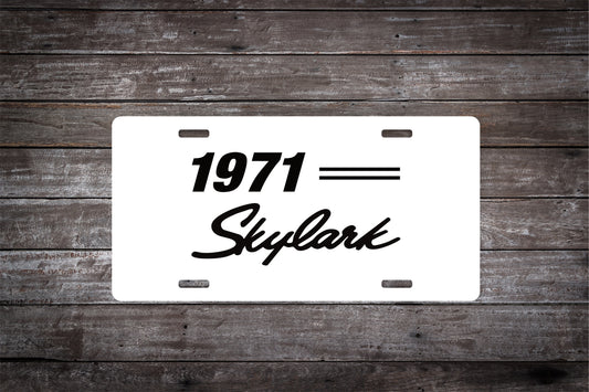 1971 71 Buick Skylark Car License Plate