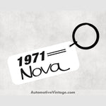 1971 Chevrolet Nova Car Model Metal Keychain Keychains