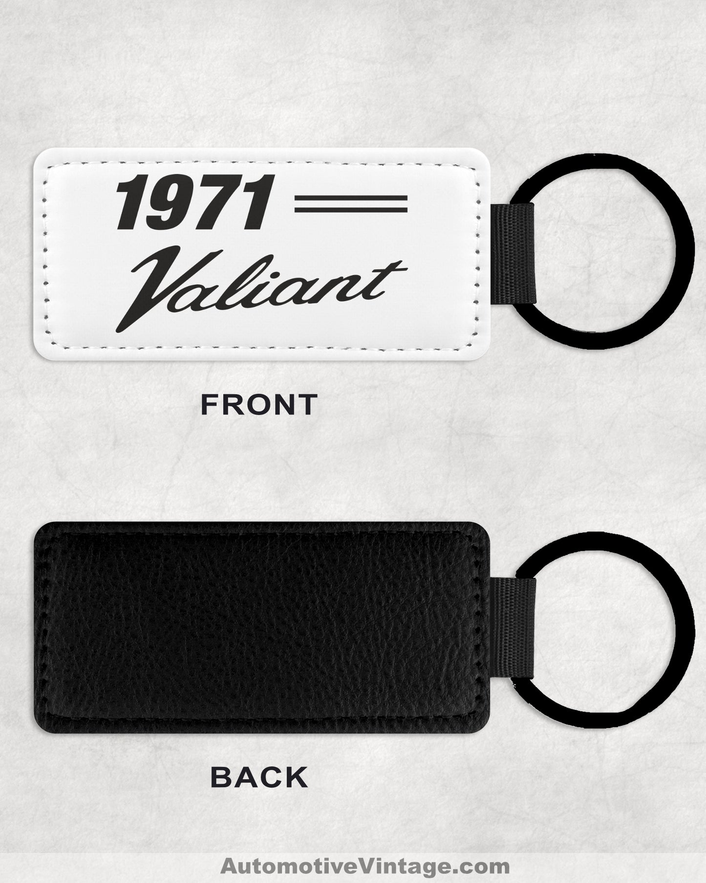 1971 71 Plymouth Valiant Leather Car Keychain