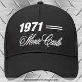 1971 Chevrolet Monte Carlo Classic Car Hat Black Model