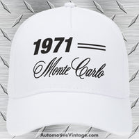 1971 Chevrolet Monte Carlo Classic Car Hat White Model