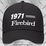 1971 Pontiac Firebird Car Model Hat Black