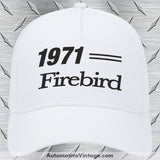 1971 Pontiac Firebird Car Model Hat White