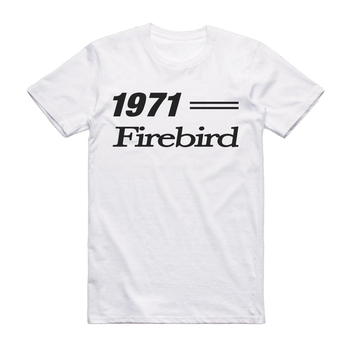 1971 Pontiac Firebird T-Shirt White / S Car Model T-Shirt