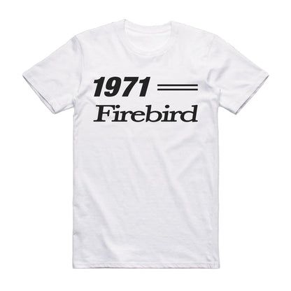 1971 Pontiac Firebird T-Shirt White / S Car Model T-Shirt