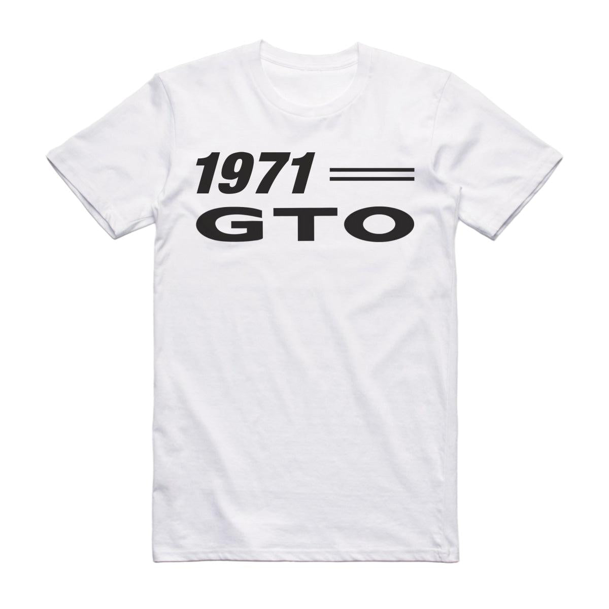 1971 Pontiac Gto Classic Muscle Car T-Shirt White / S Model T-Shirt