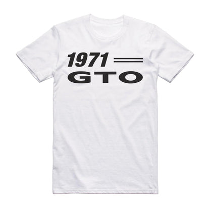 1971 Pontiac Gto Classic Muscle Car T-Shirt White / S Model T-Shirt