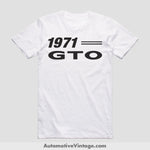 1971 Pontiac Gto Classic Muscle Car T-Shirt White / S Model T-Shirt