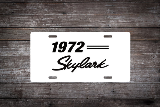 1972 72 Buick Skylark Car License Plate