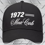 1972 Chevrolet Monte Carlo Classic Car Hat Black Model