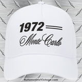 1972 Chevrolet Monte Carlo Classic Car Hat White Model