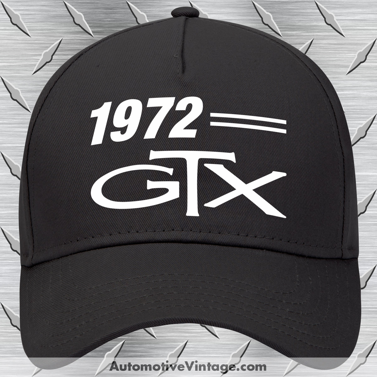 1972 Plymouth GTX Car Model Hat Black Car Model Hat