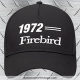 1972 Pontiac Firebird Car Model Hat Black