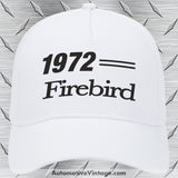 1972 Pontiac Firebird Car Model Hat White