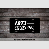1973 Plymouth Duster License Plate Black With White Text Car Model