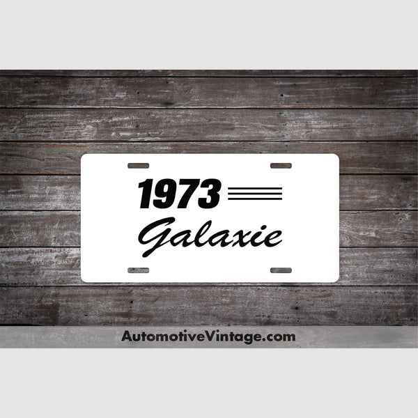 1973 Ford Galaxie License Plate White With Black Text Car Model