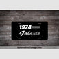 1974 Ford Galaxie License Plate Black With White Text Car Model