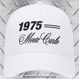 1975 Chevrolet Monte Carlo Classic Car Hat White Model