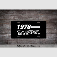 1976 Plymouth Duster License Plate Black With White Text Car Model