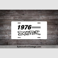 1976 Plymouth Duster License Plate White With Black Text Car Model