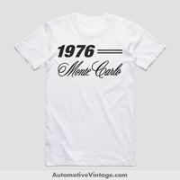 1976 Chevrolet Monte Carlo Classic Car T-Shirt White / S Model T-Shirt