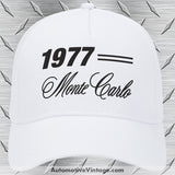 1977 Chevrolet Monte Carlo Classic Car Hat White Model